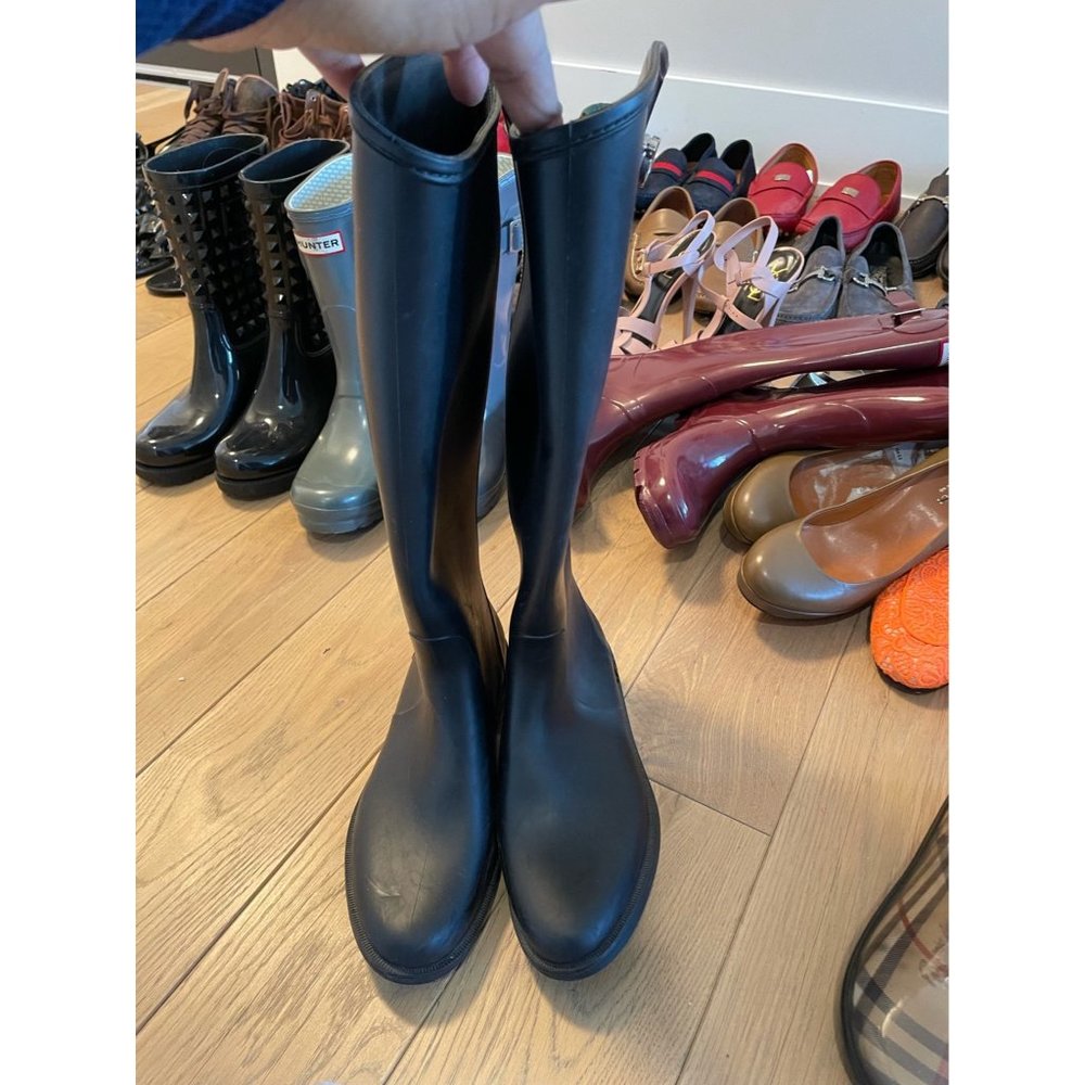Ferragamo Black Rain Boots